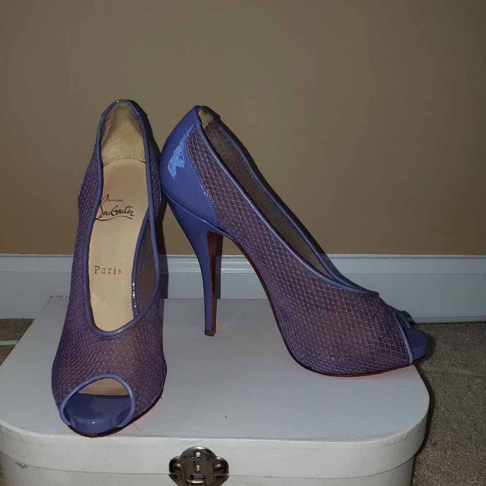 Authentic Christian Louboutin purple mess stiletto